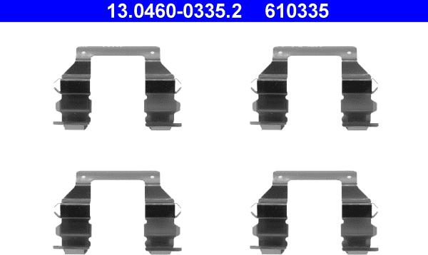 ATE 13.0460-0335.2 - Accessory Kit for disc brake Pads autospares.lv