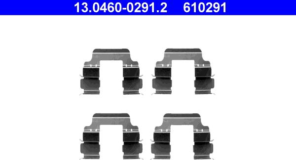 ATE 13.0460-0291.2 - Accessory Kit for disc brake Pads autospares.lv