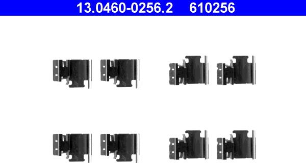 ATE 13.0460-0256.2 - Accessory Kit for disc brake Pads autospares.lv