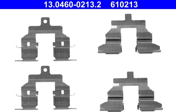 ATE 13.0460-0213.2 - Accessory Kit for disc brake Pads autospares.lv