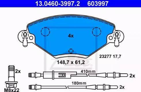 Alpha Brakes HKP-CT-041 - Brake Pad Set, disc brake autospares.lv