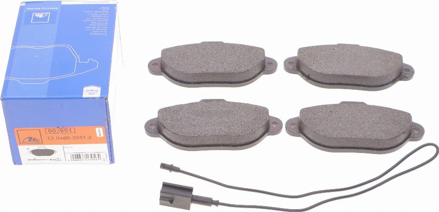 ATE 13.0460-3951.2 - Brake Pad Set, disc brake autospares.lv