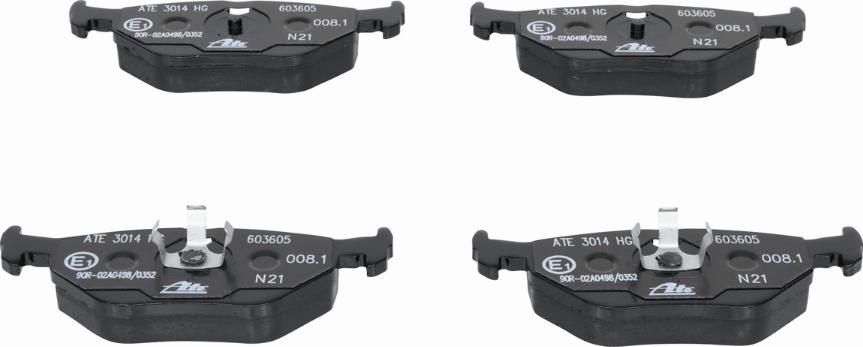 ATE 13.0460-3605.2 - Brake Pad Set, disc brake autospares.lv