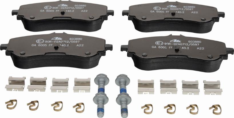 ATE 13.0460-3880.2 - Brake Pad Set, disc brake autospares.lv