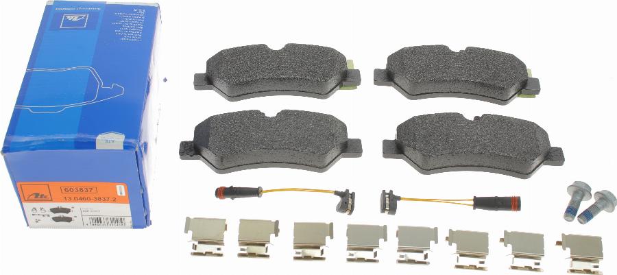 ATE 13.0460-3837.2 - Brake Pad Set, disc brake autospares.lv