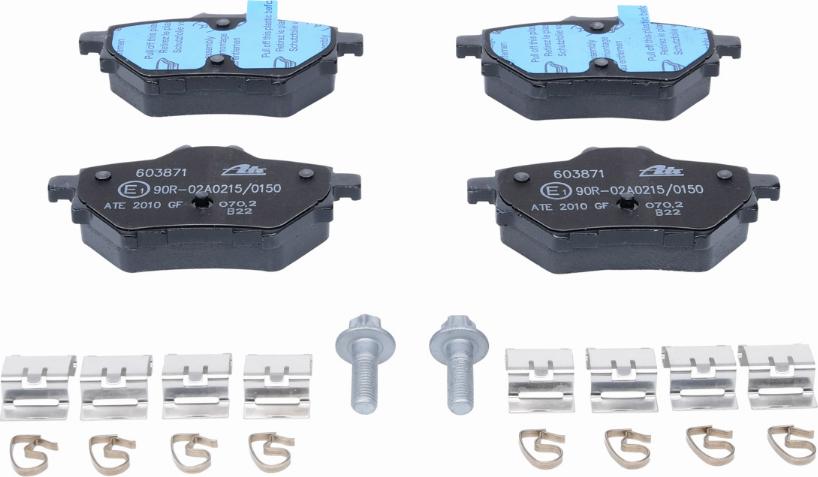 ATE 13.0460-3871.2 - Brake Pad Set, disc brake autospares.lv