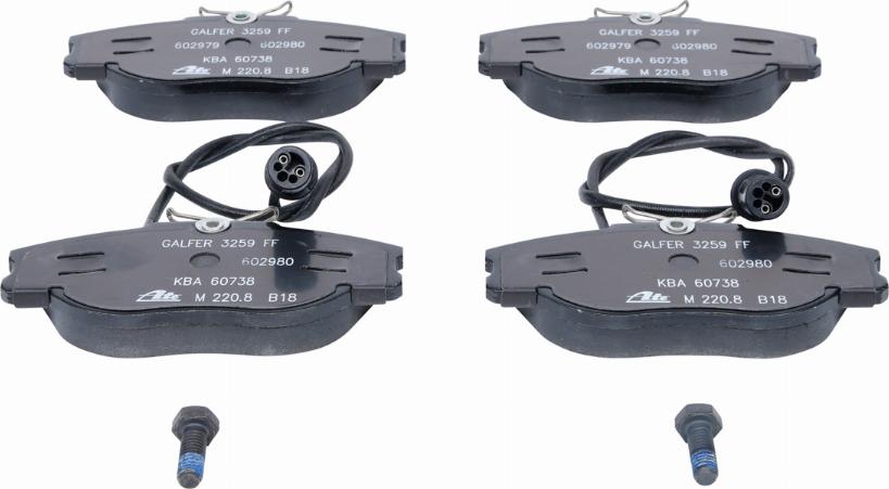 ATE 13.0460-2980.2 - Brake Pad Set, disc brake autospares.lv