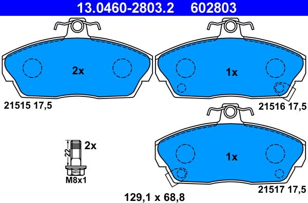 ATE 13.0460-2803.2 - Brake Pad Set, disc brake autospares.lv