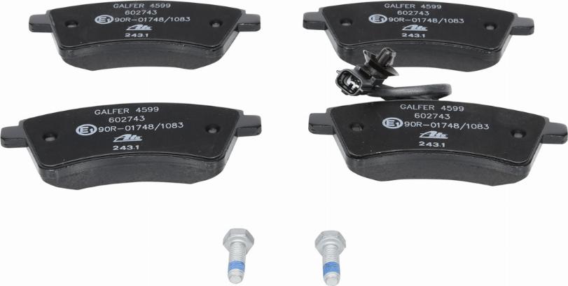 ATE 13.0460-2743.2 - Brake Pad Set, disc brake autospares.lv