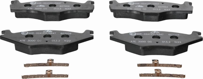 ATE 13.0460-7059.2 - Brake Pad Set, disc brake autospares.lv