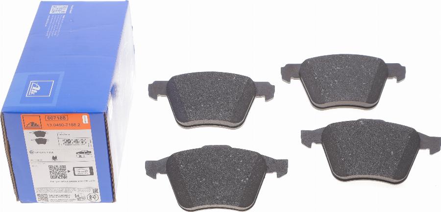 ATE 13.0460-7188.2 - Brake Pad Set, disc brake autospares.lv