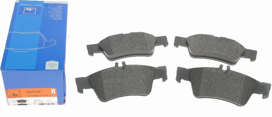 ATE 13.0460-7259.2 - Brake Pad Set, disc brake autospares.lv