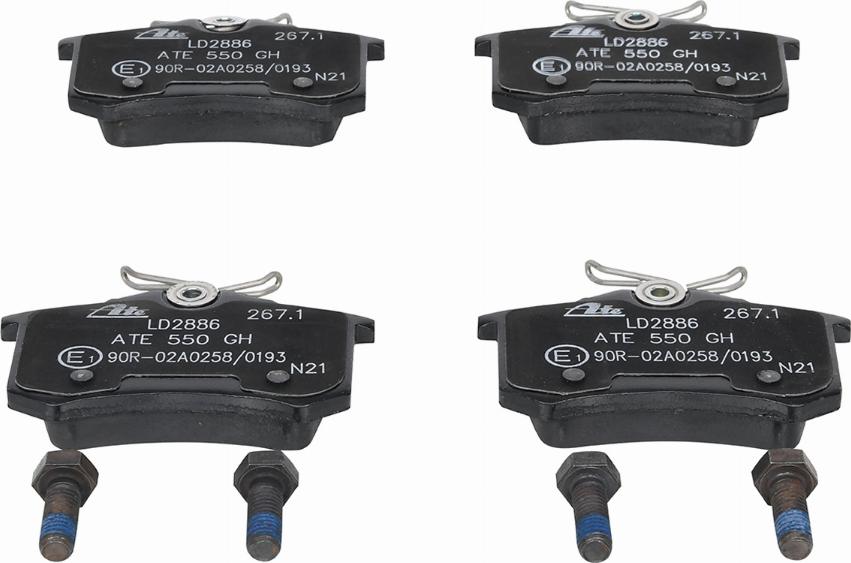 ATE 13.0470-2886.2 - Brake Pad Set, disc brake autospares.lv