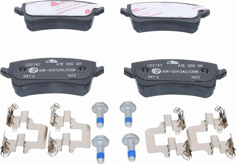 ATE 13.0470-2747.2 - Brake Pad Set, disc brake autospares.lv