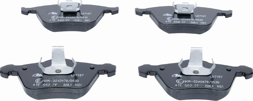 ATE 13.0470-7187.2 - Brake Pad Set, disc brake autospares.lv