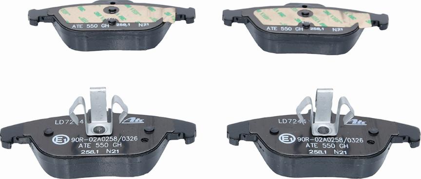 ATE 13.0470-7244.2 - Brake Pad Set, disc brake autospares.lv