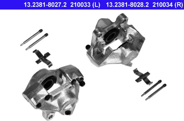 ATE 13.2381-8027.2 - Brake Caliper autospares.lv