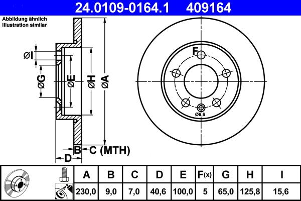 ATE 24.0109-0164.1 - Brake Disc autospares.lv