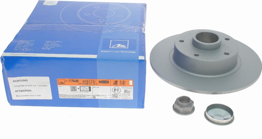 ATE 24.0108-0118.2 - Brake Disc autospares.lv