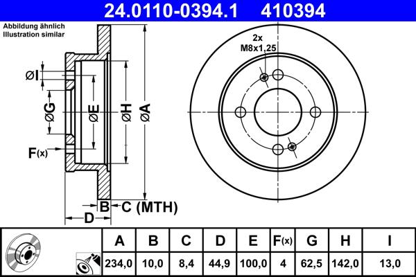 ATE 24.0110-0394.1 - Brake Disc autospares.lv