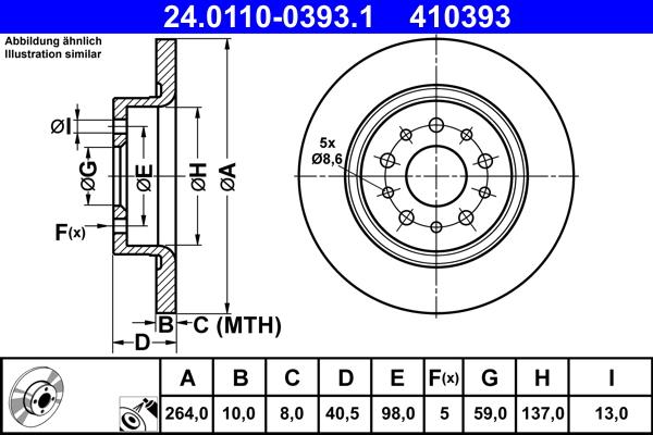 ATE 24.0110-0393.1 - Brake Disc autospares.lv