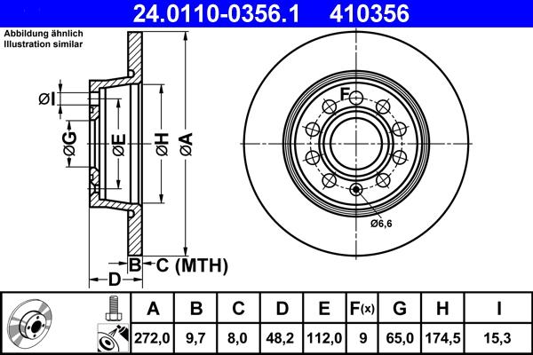 ATE 24.0110-0356.1 - Brake Disc autospares.lv