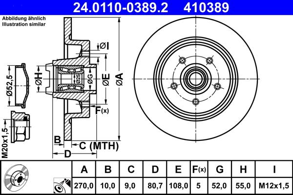 ATE 24.0110-0389.2 - Brake Disc autospares.lv