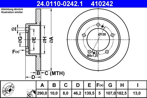 ATE 24.0110-0242.1 - Brake Disc autospares.lv