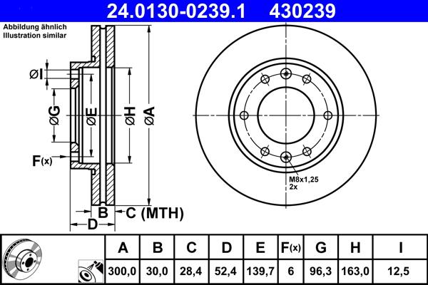 ATE 24.0130-0239.1 - Brake Disc autospares.lv