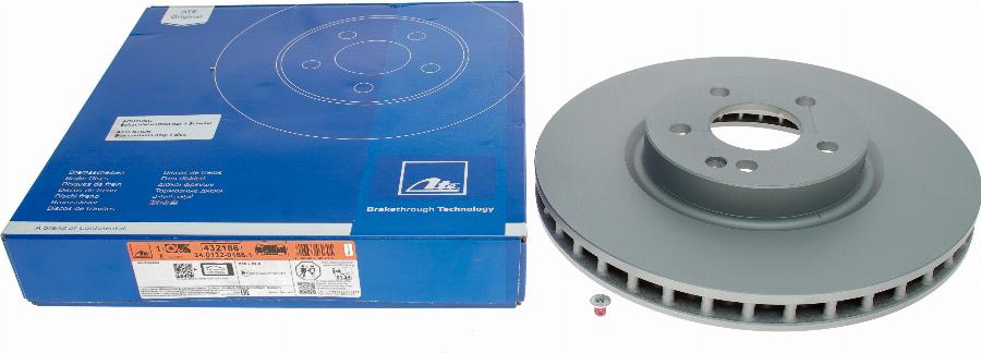 ATE 24.0132-0186.1 - Brake Disc autospares.lv