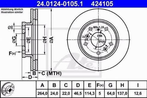 Alpha Brakes HTP-MZ-040 - Brake Disc autospares.lv