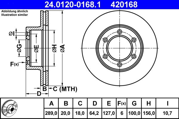 ATE 24.0120-0168.1 - Brake Disc autospares.lv