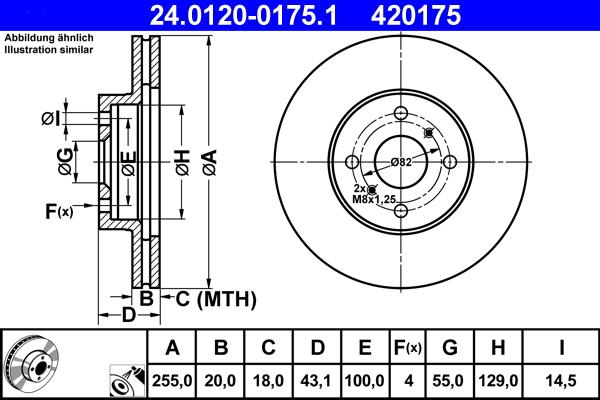 ATE 24.0120-0175.1 - Brake Disc autospares.lv