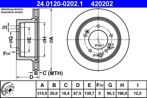 ATE 24.0120-0202.1 - Brake Disc autospares.lv