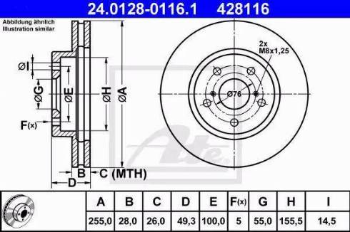 Alpha Brakes HTP-TY-015 - Brake Disc autospares.lv