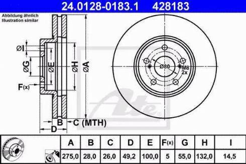 Alpha Brakes HTP-TY-126 - Brake Disc autospares.lv