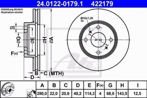 Alpha Brakes HTP-NS-080 - Brake Disc autospares.lv