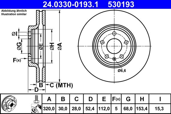 ATE 24.0330-0193.1 - Brake Disc autospares.lv