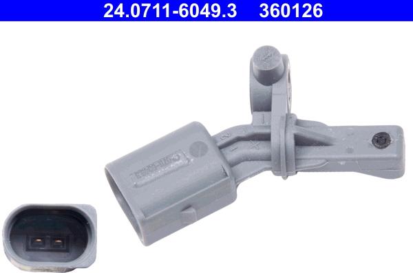 ATE 24.0711-6049.3 - Sensor, wheel speed autospares.lv