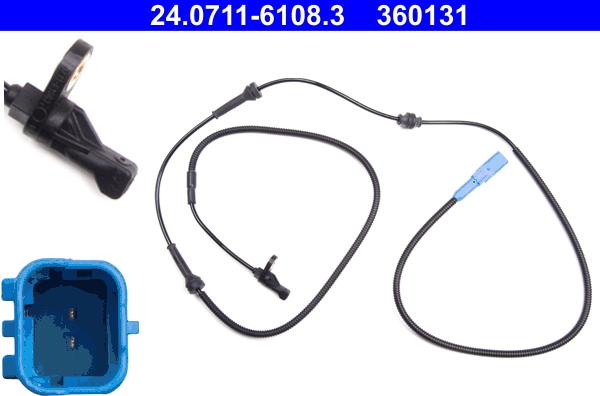 ATE 24.0711-6108.3 - Sensor, wheel speed autospares.lv