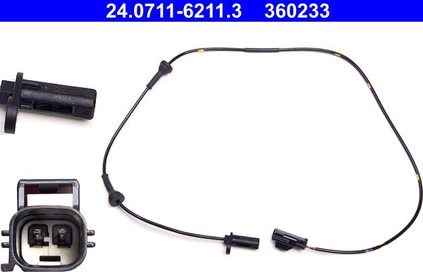 ATE 24.0711-6211.3 - Sensor, wheel speed autospares.lv