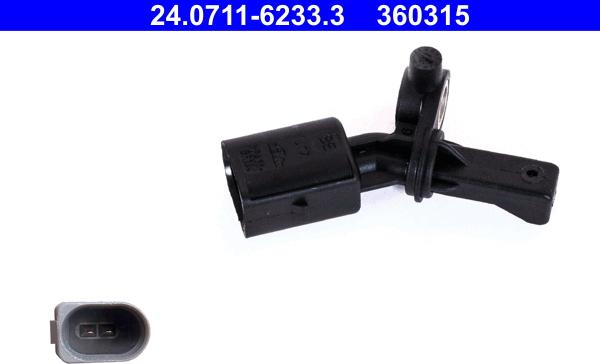 ATE 24.0711-6233.3 - Sensor, wheel speed autospares.lv