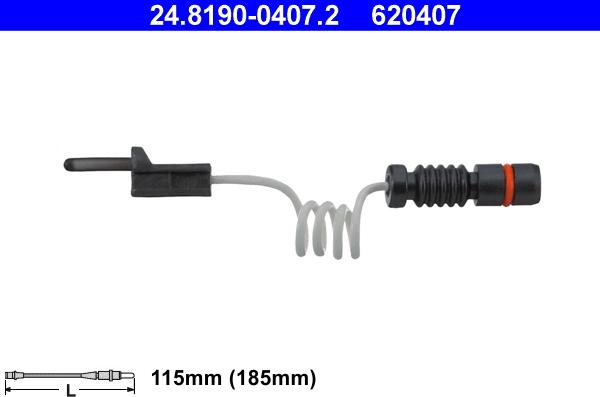 ATE 24.8190-0407.2 - Warning Contact, brake pad wear autospares.lv