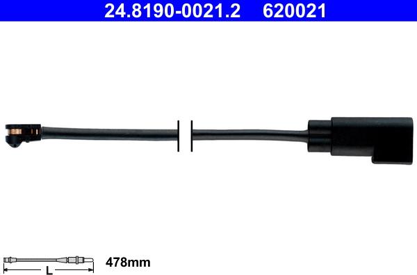 ATE 24.8190-0021.2 - Warning Contact, brake pad wear autospares.lv