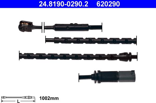 ATE 24.8190-0290.2 - Warning Contact, brake pad wear autospares.lv