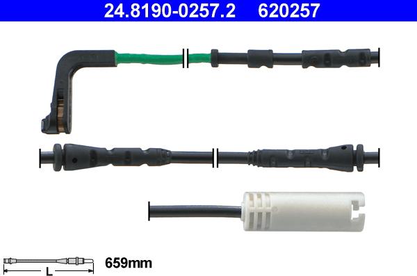 ATE 24.8190-0257.2 - Warning Contact, brake pad wear autospares.lv