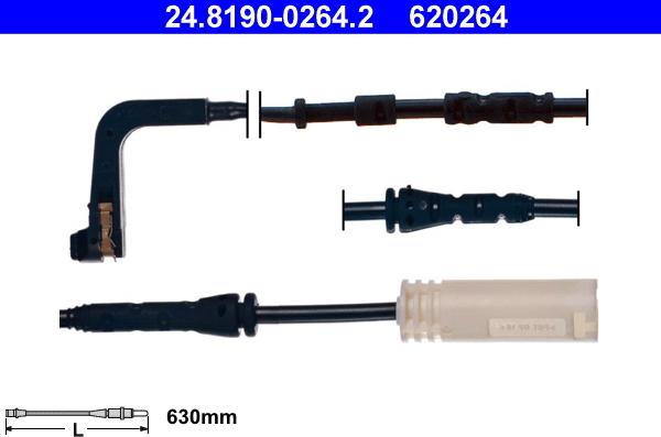 ATE 24.8190-0264.2 - Warning Contact, brake pad wear autospares.lv