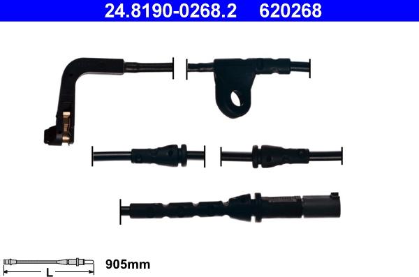 ATE 24.8190-0268.2 - Warning Contact, brake pad wear autospares.lv