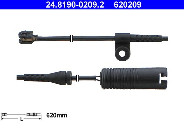 ATE 24.8190-0209.2 - Warning Contact, brake pad wear autospares.lv