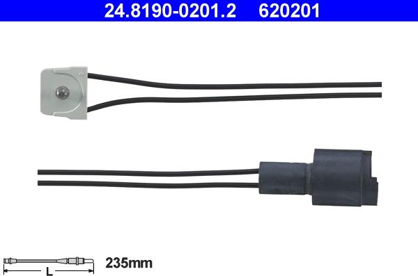 ATE 24.8190-0201.2 - Warning Contact, brake pad wear autospares.lv
